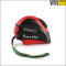 5M leaf blade shape red steel tape measure with rubber with customized logo
