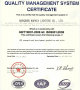 Certificado de sistema de gestión de calidad ISO9001