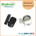 30W COB chip track light Gold color for bread cake display lighting bakery or dessert store supermarket