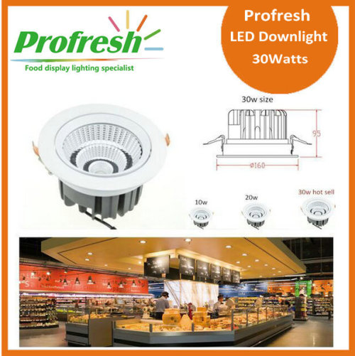 Azotea de techo a medida Profresh 30Watts CRI> 90 para iluminación de alimentos