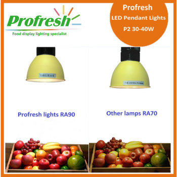 Profresh 40w led pendant, hanging fresh food pendant lighting,2015 new led supermarket light