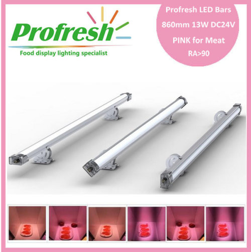 RA>90 860mm 13W  connectable LED Cabinet light customized PINK for meat 3 years warranty CE ROHS