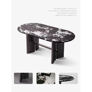 Luxury Natural Marble Dining Tables for Global Distributors - Customizable Wholesale Options Available