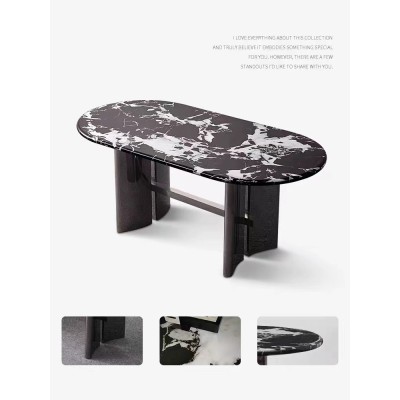Luxury Natural Marble Dining Tables for Global Distributors - Customizable Wholesale Options Available