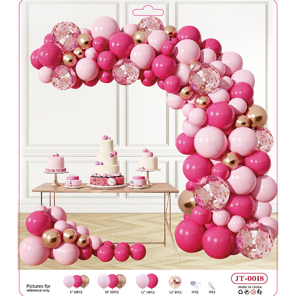 JT-0018 Deep Pink Balloon Arch