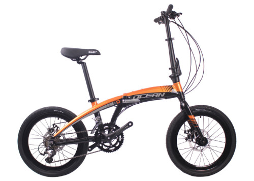 20 inch Alloy frame alloy fork 18 speed Double disc brake Folding bike bicycle OC-18F2018A62