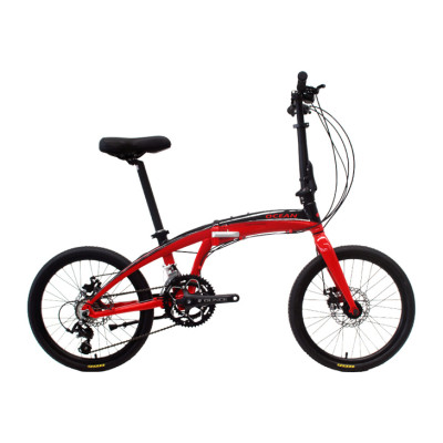 20 inch Alloy frame and alloy rigid fork 16 speed double disc brake folding bicycle