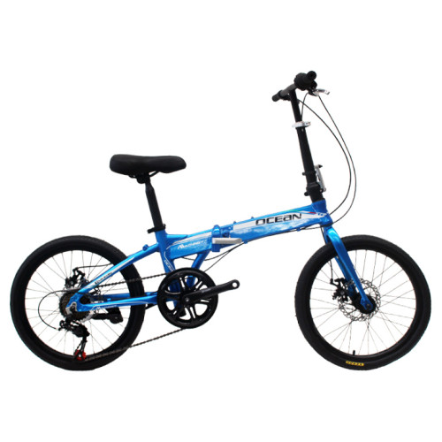 20 inch Alloy frame Steel rigid fork SHIMANO 7 speed double disc brake folding bicycle OC-17F20007A06