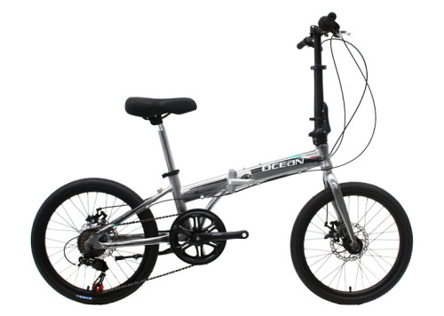 20 inch Alloy frame Steel rigid fork SHIMANO 7 speed double disc brake folding bicycle OC-17F20007A07