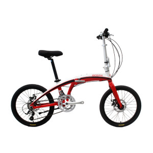 20 inch Alloy frame and alloy rigid fork 18 speed double disc brake folding bicycle OC-17F20018A08