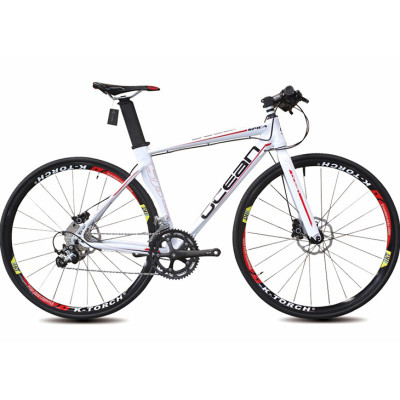 700C Aluminum alloy frame and fork microSHIFTER 18 speed SHIMANO double disc brake Racing bicycle road bike
