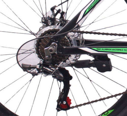 2018新款26英寸21速山地自行车铝合金车架铝合金可锁死避震前叉碟刹山地车