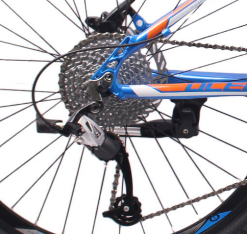 26英寸30速山地自行车铝合金车架铝合金可锁死避震前叉液压碟刹