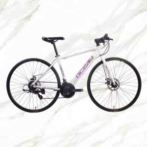 Adult Road Bike 700c Alloy Frame Steel Fork 21sp Double Disc Brake Adult Bicycle Road Bike For Sale