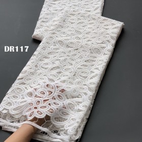 African white guipure lace faric /cord lace fabric