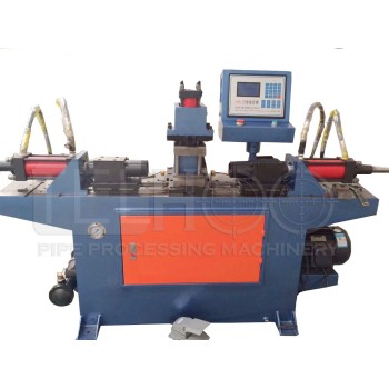 Double head pipe end forming machine