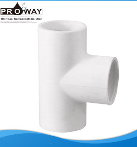 Pieza en T 1/2 " 1 " 1.5 " para baño de suministro de agua de PVC Pipe Fitting