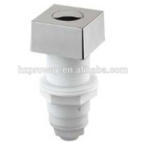 Brillante cuadrado de aire de botón bañera accesorios cuadrado con Deckplate