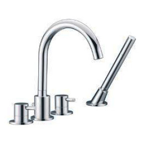 Bañera caño de hidromasaje mezclador para fría / caliente de agua de plástico ducha de mano