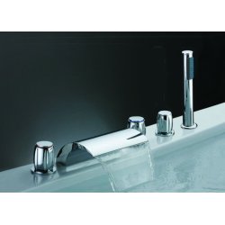 Hidromasaje Spa ducha de mano bañera de agua caliente fría caliente mezclador para bañera grifo de la cascada