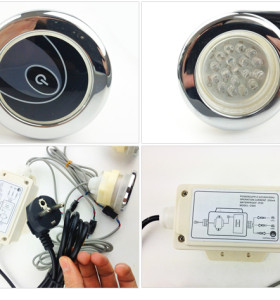 Bañera de hidromasaje de luz LED bajo el agua de la lámpara con caja de Control con CE
