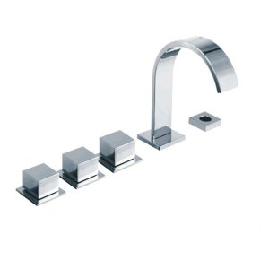 Zn mando manual de aleación de metálico mezclador de la bañera grifo de hidromasaje sistema de accesorios