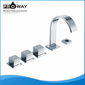 Hidromasaje termostática baño caliente mezcla de agua fría agua de la bañera mezclador grifo