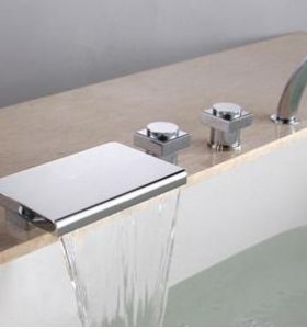 De hidromasaje masaje de baño - mezclador de la bañera piezas Set de ducha cascada grifo