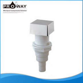 Bañera de componentes de cromo plateado ABS Square regulador de aire
