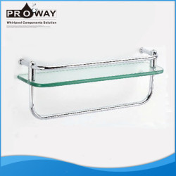 300 mm piezas de baño baño de acero inoxidable estante con barra de toalla