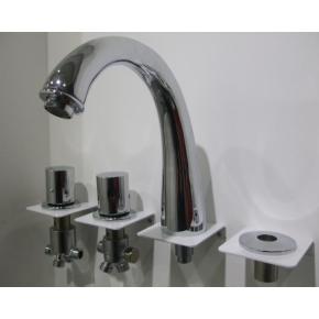 Bañera de hidromasaje Spa caño 4 agujeros baño grifo mezclador grifo