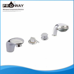 Whirlpool Bath mezclador de la ducha del balneario 4 agujeros grifo de la bañera