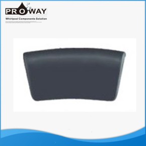Rectángulo negro baño de la PU almohada