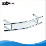 220 x 45 mm de acero inoxidable cuarto de baño ducha de la cortina