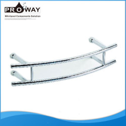 220 x 45 mm de acero inoxidable cuarto de baño ducha de la cortina