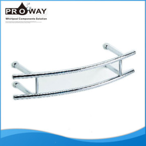 220 x 45 mm de acero inoxidable cuarto de baño ducha de la cortina