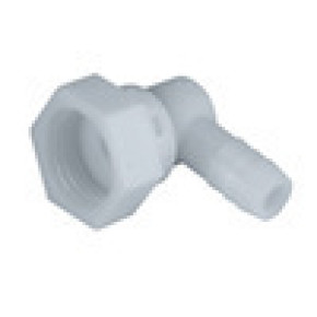 10 mm POM blanco de agua de la ducha de conexión tornillo de 1/2 " para ducha