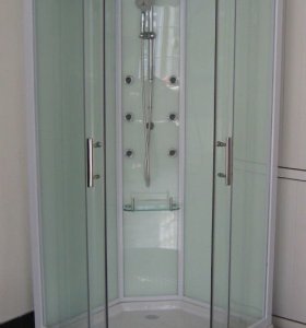 5 mm templado transparente frente rectángulo de vidrio cabina de ducha de vapor