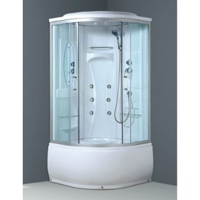 Buen precio 5 mm claro templado cuarto de ducha de vidrio