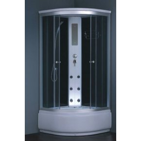 900 * 900 * 2150 mm de nuevo cristal negro pintado cabina de ducha de vapor
