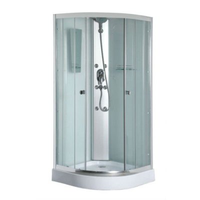 900 x 900 x 2000 mm con blanco pintado aseo vidrio cabina de ducha