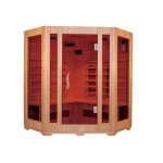 Totalmente de la puerta de vidrio para dos personas Sauna seco