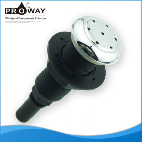 Negro PVC body 25 mm diámetro para bañera piscina de chorro de aire