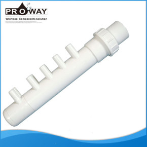 Blanco PVC 10 3/8 " x1 " bañera piezas de distribuidor de aire del colector