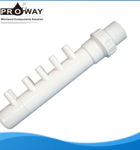 Blanco PVC 10 3/8 " x1 " bañera piezas de distribuidor de aire del colector