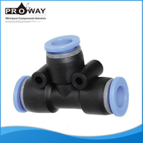 Pieza en T 8 mm 10 mm para bañera chorros de agua conector rápido