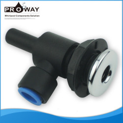 Negro PVC Body D28mm cubierta bañera piezas de la parte posterior plana de chorro de masaje