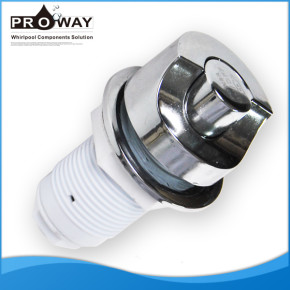 Cromo plateado ABS bañera de masaje del aire empuja hacia arriba del botón de hidromasaje sistema Spa Hydro con redondo Deckplate