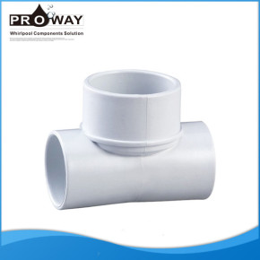 Bañera de hidromasaje Tee final PVC descarga de la bomba de unión