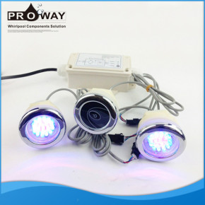 Bañera de hidromasaje de luz LED con caja de Control CE aprobado Whirlpool bajo el agua de la lámpara